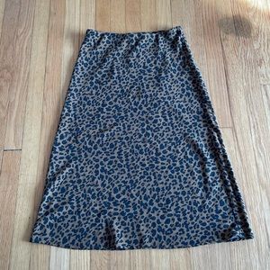 Cheetah print midi skirt